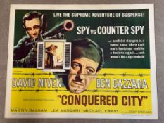 A 1965 licensed film poster for Spy vs Counter Spy starring David Niven and Ben Gazzara, numbered