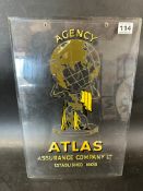An Atlas Assurance Company Ltd. perspex Agency sign, 11 x 16 1/2