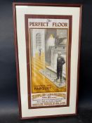 A Hollis Bros. & Co. Ltd. of Regent St. London advertising poster for Parquet 'The Perfect Floor'