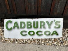 A Cadbury's Cocoa enamel advertising sign, 36 x 12