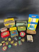 A selection of tobacco and other tins, a 
