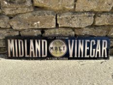 A Midland Malt Vinegar enamel advertising sign by The Imperial Enamel Co. Ltd.