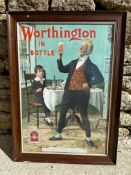 A Worthington in Bottle advertising showcard depicting Charles Dickens' character David