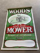 A Wood's Mowers advertising poster for their Open Gear Mower, produced by Hickson Ward & Co. London,