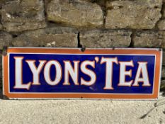 A Lyons' Tea enamel advertising sign, 35 1/2 x 12