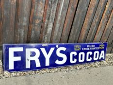 A Fry's Cocoa enamel advertising sign by Chromo of Wolverhampton