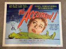 A 1958 licensed American film poster for The Accursed starring Donald Wolfit, Robert Bray and Jane