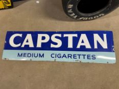 A Capstan Medium Cigarettes enamel advertising sign, 60 x 17