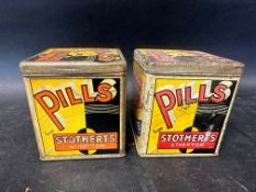 Two Pills by Stotherts Ltd.of Atherton string dispensing tins, one for Head & Stomach Pills, the