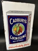 A Cadbury's Cocoa Essence pictorial enamel advertising sign, 13 x 21