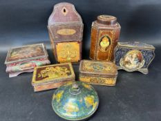 Seven novelty confectionery tins including Rowntree & Co. Ltd. (x2), Marsh & Co's of Belfast,
