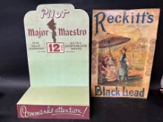 A Pilot Major Maestro Radio advertising shop counter display stand, 17 x 26 1/2