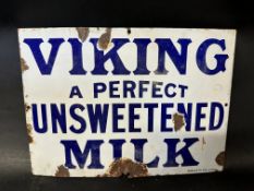 A Viking Milk enamel advertising sign by Willing & Co. Ltd., London, 14 x 10
