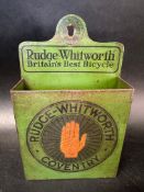 A very rare Rudge-Whitworth Bicycles literature holder, 5 1/4 x 8 3/4 x 2