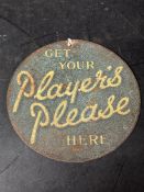 A Player's Please circular advertising sign, 7