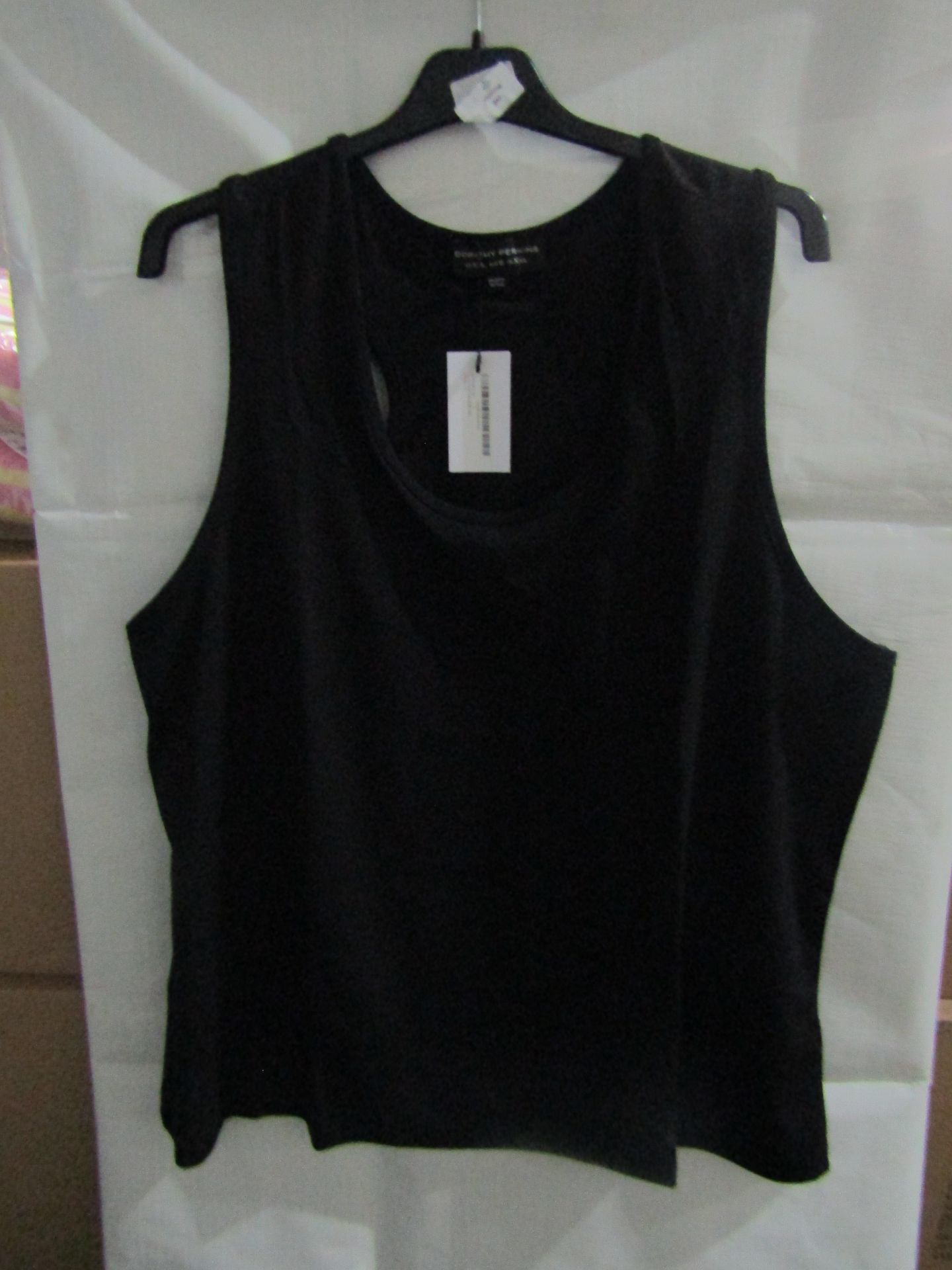 5 X Ladies Dorothy Perkins Curve Active Full Length Vest Black Size X/L New & PACKAGED