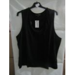 5 X Ladies Dorothy Perkins Curve Active Full Length Vest Black Size XXX/L New & PACKAGED