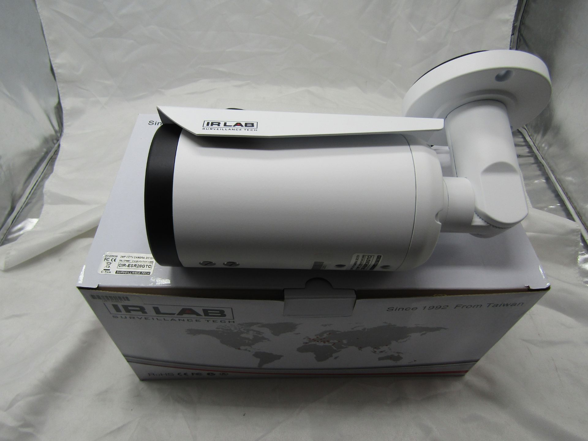 IR LAB 2mp CCTV Camera DC12V. Model: CIR-ESR28GTC - Untested