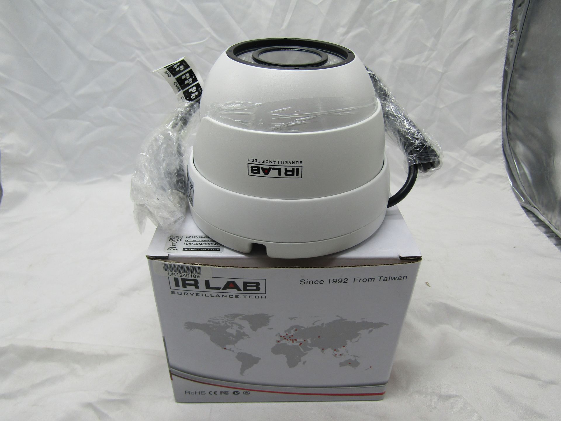 IR LAB 2mp CCTV Camera DC12V. Model: CIR-DR46GRC-W - Untested