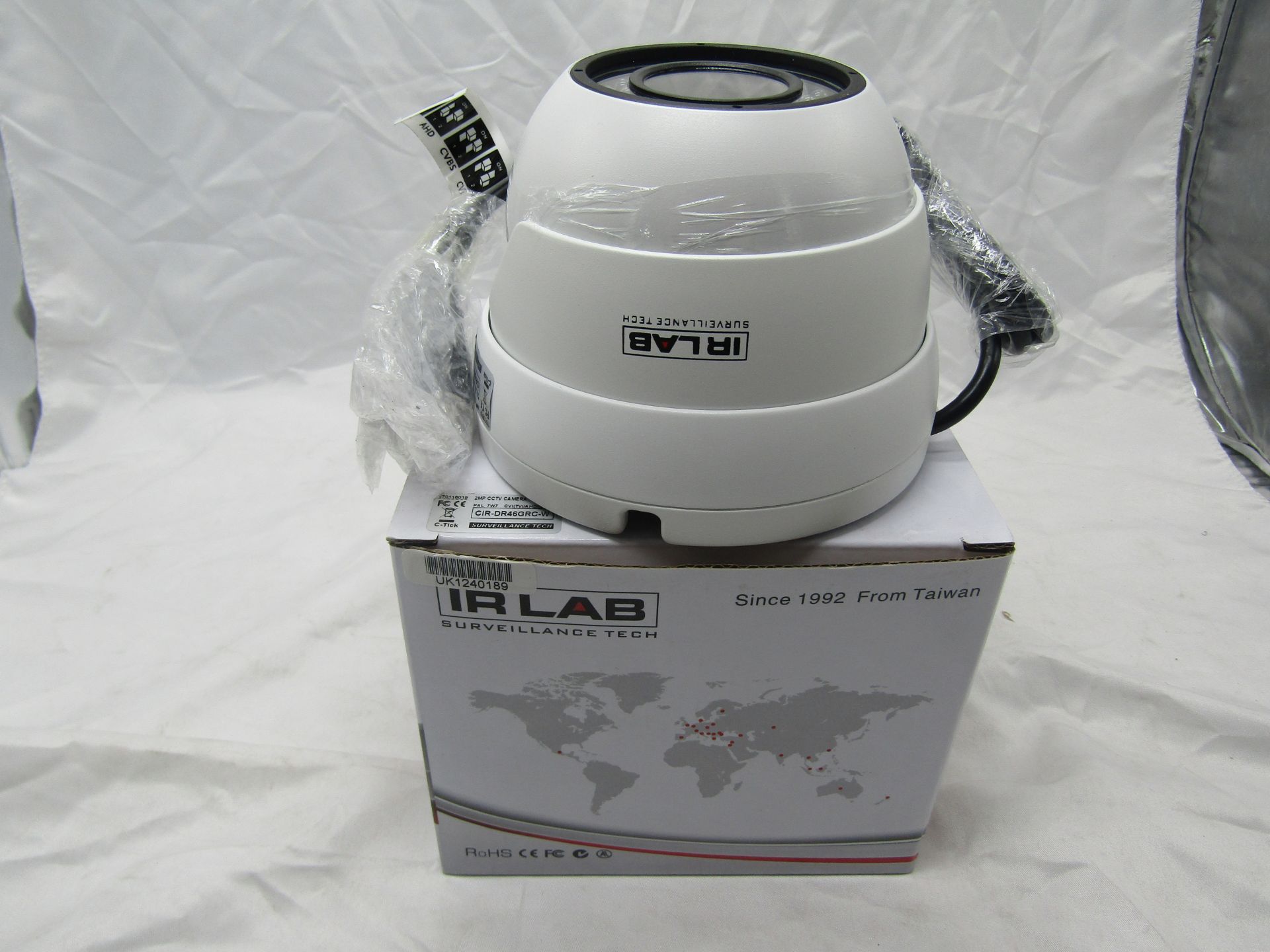 IR LAB 2mp CCTV Camera DC12V. Model: CIR-DR46GRC-W - Untested