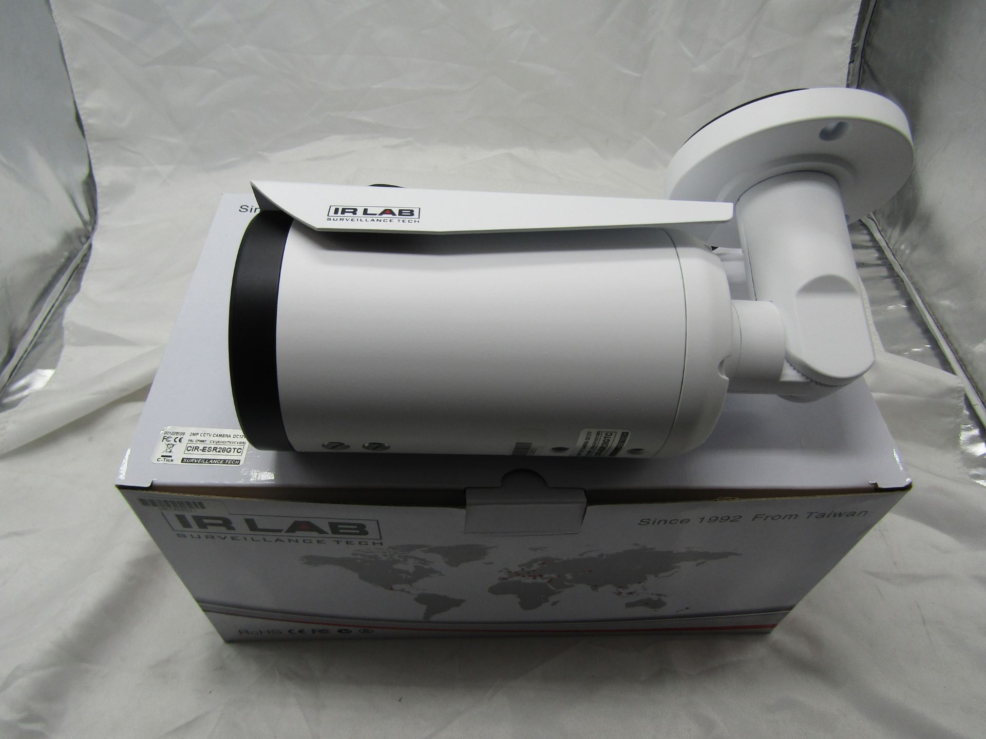 IR LAB 2mp CCTV Camera DC12V. Model: CIR-ESR28GTC - Untested