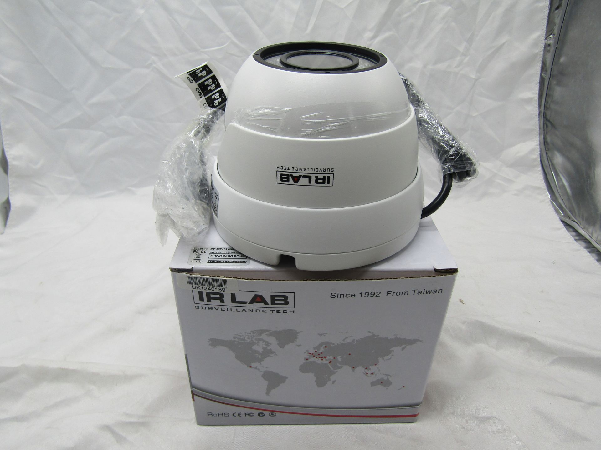 IR LAB 2mp CCTV Camera DC12V. Model: CIR-DR46GRC-W - Untested