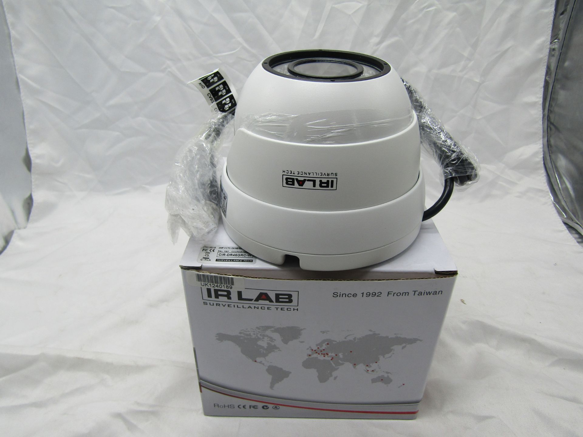 IR LAB 2mp CCTV Camera DC12V. Model: CIR-DR46GRC-W - Untested