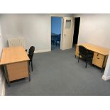 Office 3 Upstairs Furniture - 2 Desks and 2 Chairs (without contents)