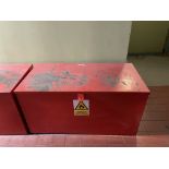Red Steel Flammables Metal Storage Locker