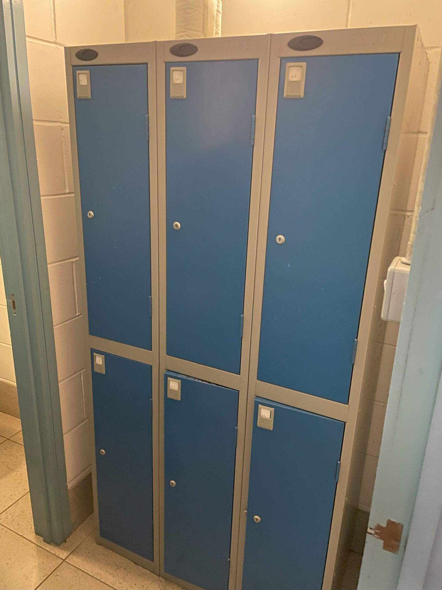 Six Door Personnel Locker from Ladies Changing Room (without contents)