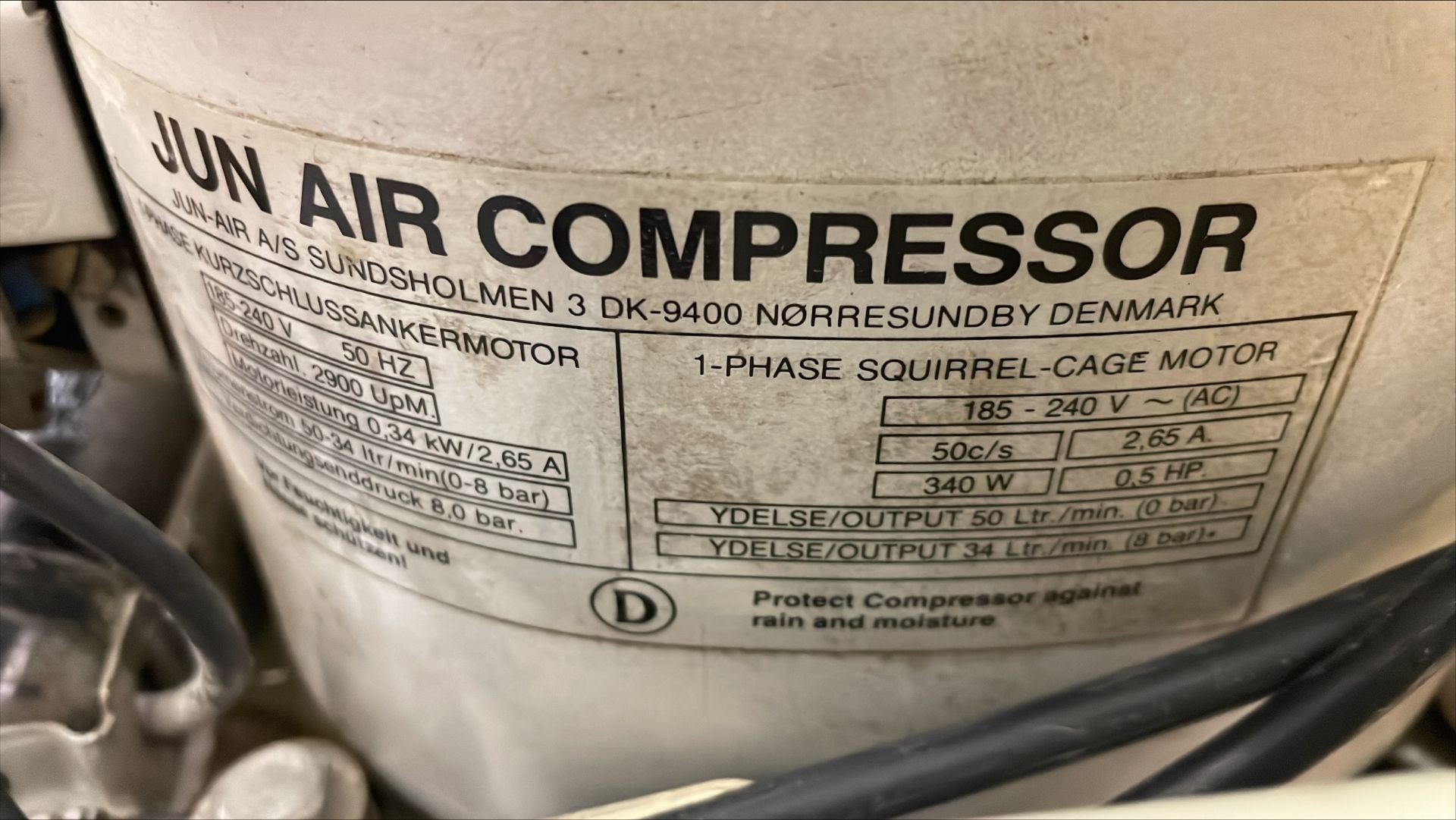 Jun-Air 25L Low Noise Compressor 104 Bar - Image 4 of 4