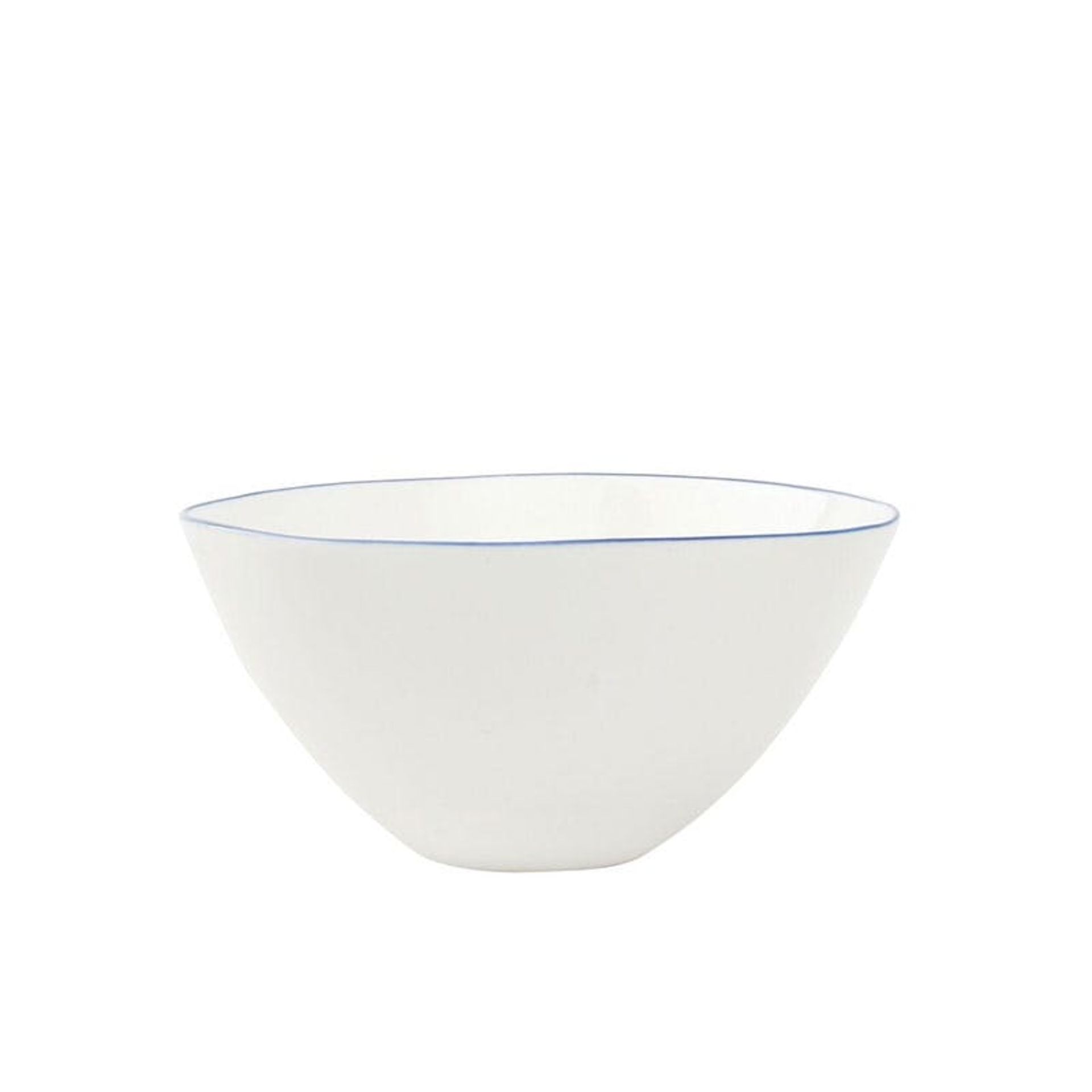 Canvas Home Abbesses Set Of 4 Medium Bowls Blue Rim RRP 60