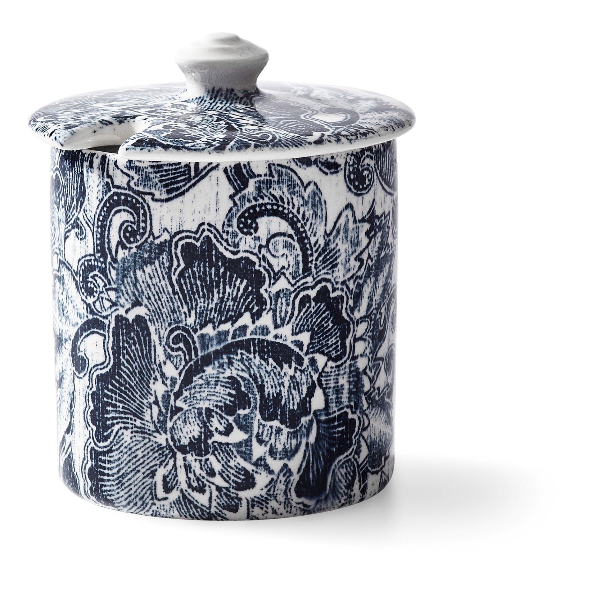 Ralph Lauren Home Sugar Pot 9 X 10cm - 284 Ml Ralph Lauren Home Burleigh - Faded Peony Indigo RRP 65