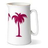 Alice Peto Pint Jug Dia9 X H13.5Cm Alice Peto Palm Tree Gold Rim RRP 42