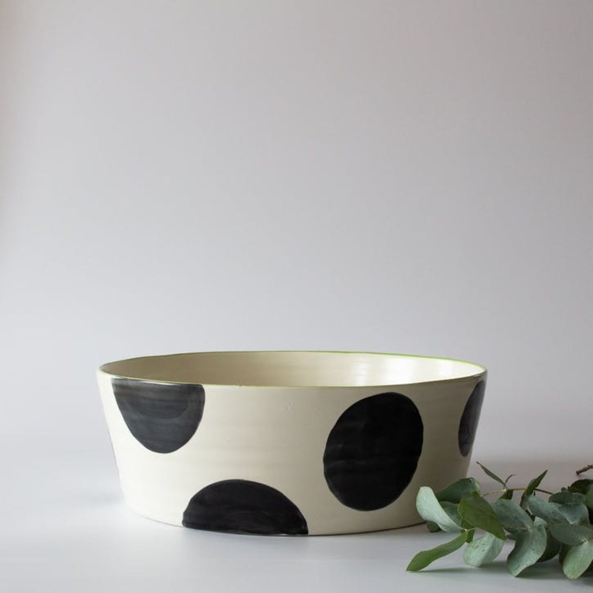 Fabbro X Blisshome Charcoal Spots Wide Tapered Bowl RRP 108
