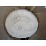 Circular Wooden Chopping Block - New. (74)