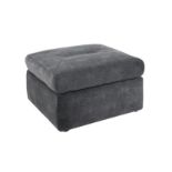 SCS Claudius Storage Footstool Elegant Grey Self Stitch Black Plastic Feet RRP 509