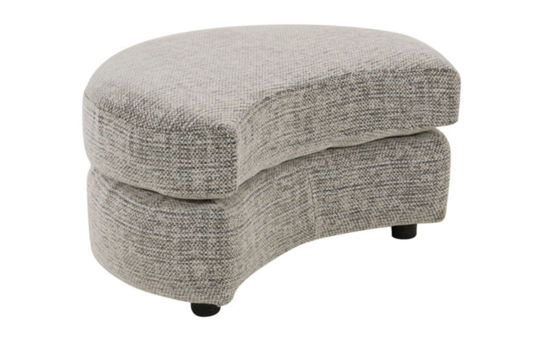Whisper Half Moon Footstool Tate Grey All Over Glides Foam RRP 220