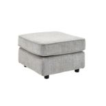 Natalia Storage Footstool Alassio Light Grey Black Plastic Feet Acl RRP 329