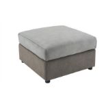 SCS Fortuna Storage Footstool in Verona Taupe Mushroom with Contrast Stitch and Glides RRP 480