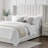 Dusk Madison Boucle Ottoman Storage Bed King Size Off White RRP 599