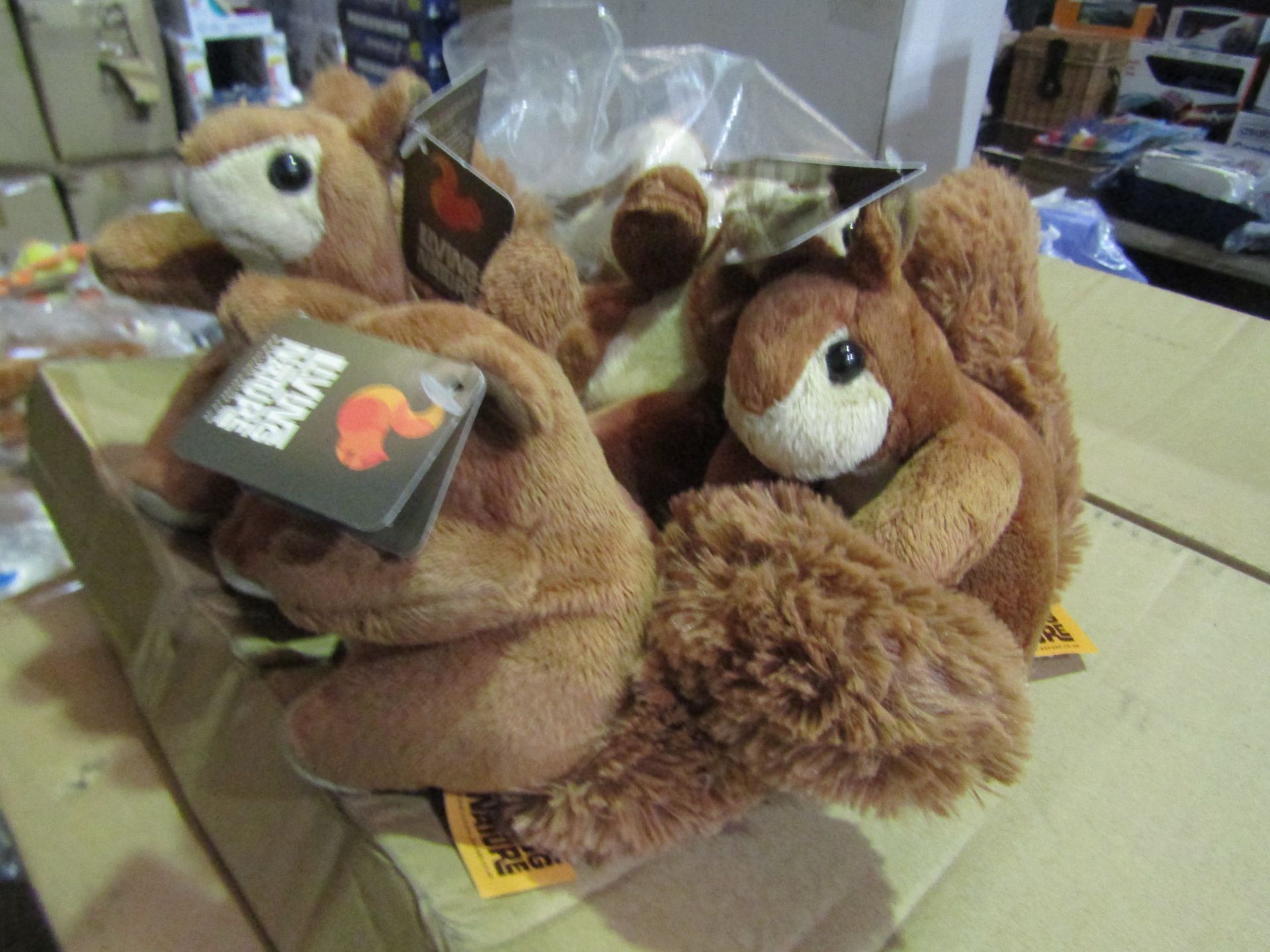 8 X Living Nature Small Squirrels ( Soft Toy ) New With Tags