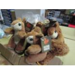 8 X Living Nature Small Squirrels ( Soft Toy ) New With Tags
