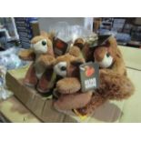 4 X Living Nature Small Squirrels ( Soft Toy ) New With Tags