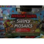 Dinosaur Escape Shiny Mosaics Built-in-Easel 6 Doubl Sided Background Cards & Over 300 Magnetic