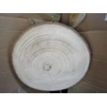 Circular Wooden Chopping Block - New. (74)