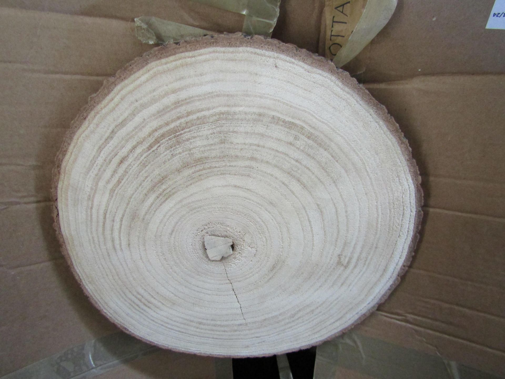 Circular Wooden Chopping Block - New. (74)