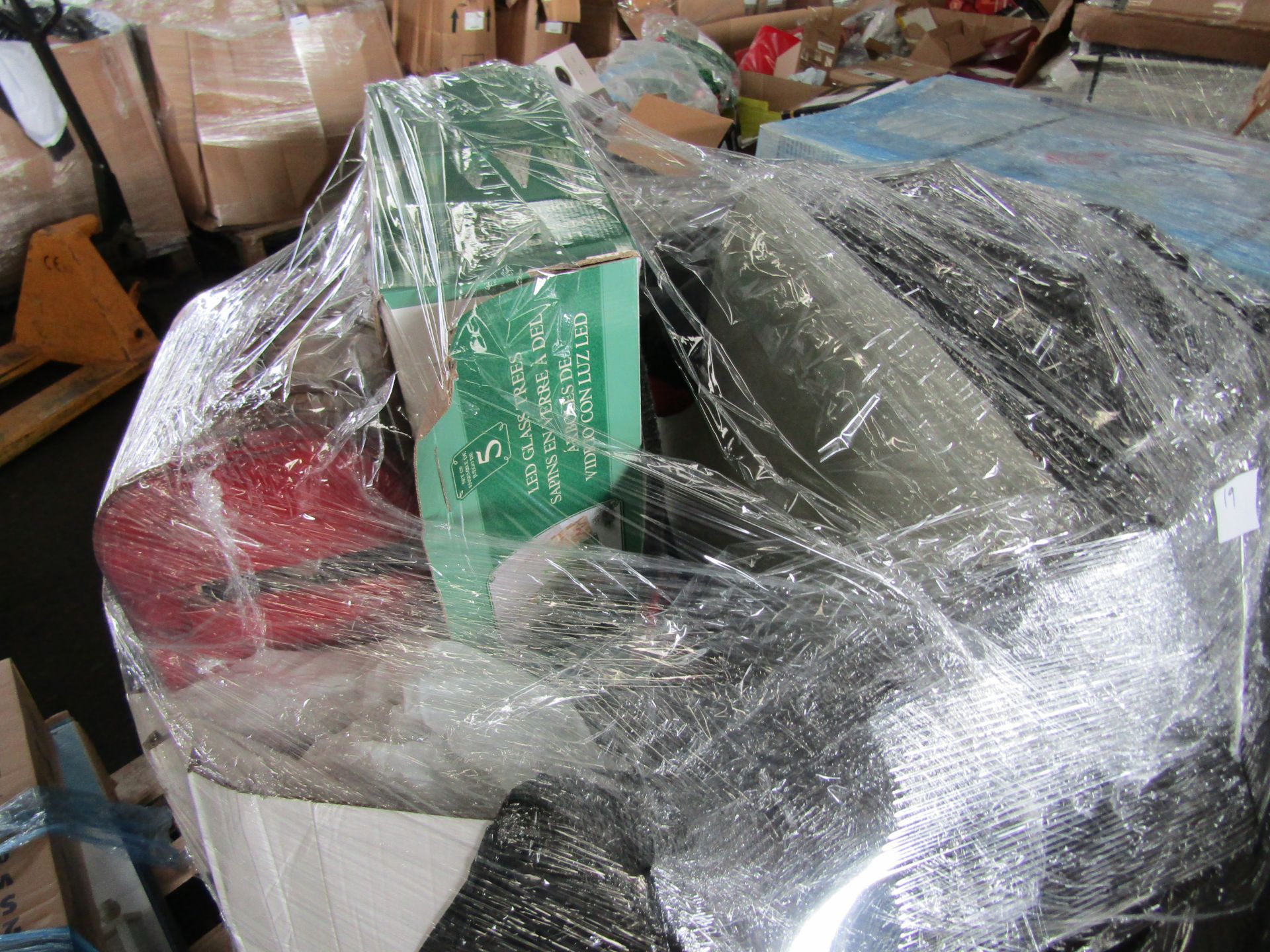 Pallet of various Christmas Items. All unmanifested & Unchecked. Viewing is recommended.