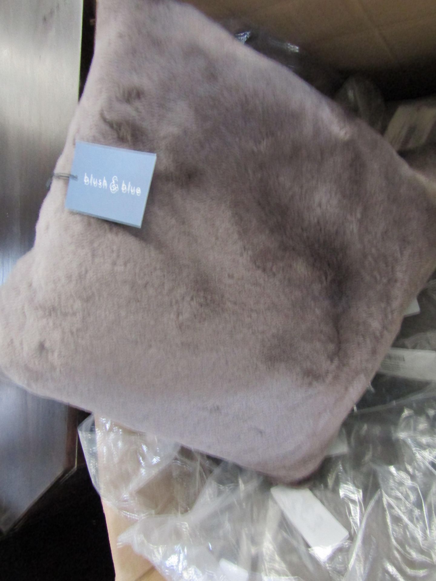 Project9 Light Brown Fur Cushion With Pad 40X40Cm Special Buy RRP 45