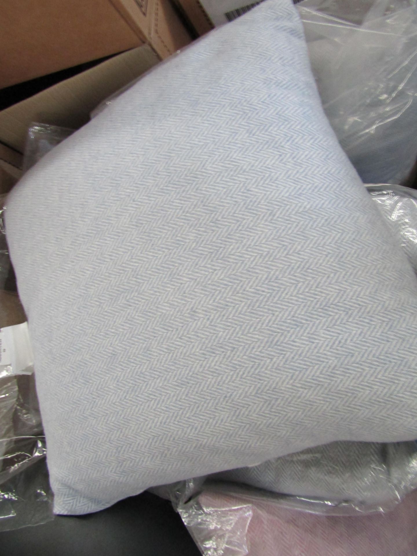 Blush & Blue Cushion 43 X 43cm Blush & Blue Hampstead Light Blue RRP 85